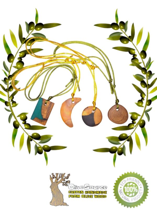NECK PENDANTS EPOXYN RESIN OLIVE WOOD