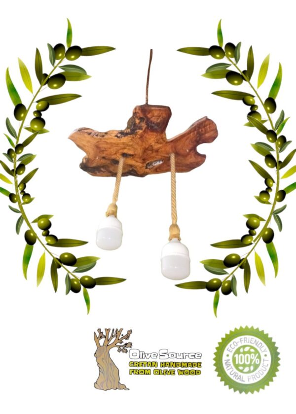 WOODEN POLYLIGHT MADE OF OLIVE TREE