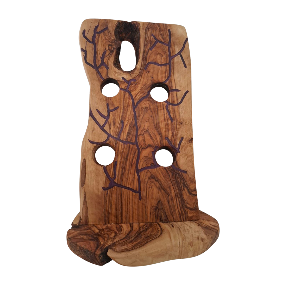 Elegant Purple Resin Wine Holder for Four Bottles - Wine Lovers' Choice