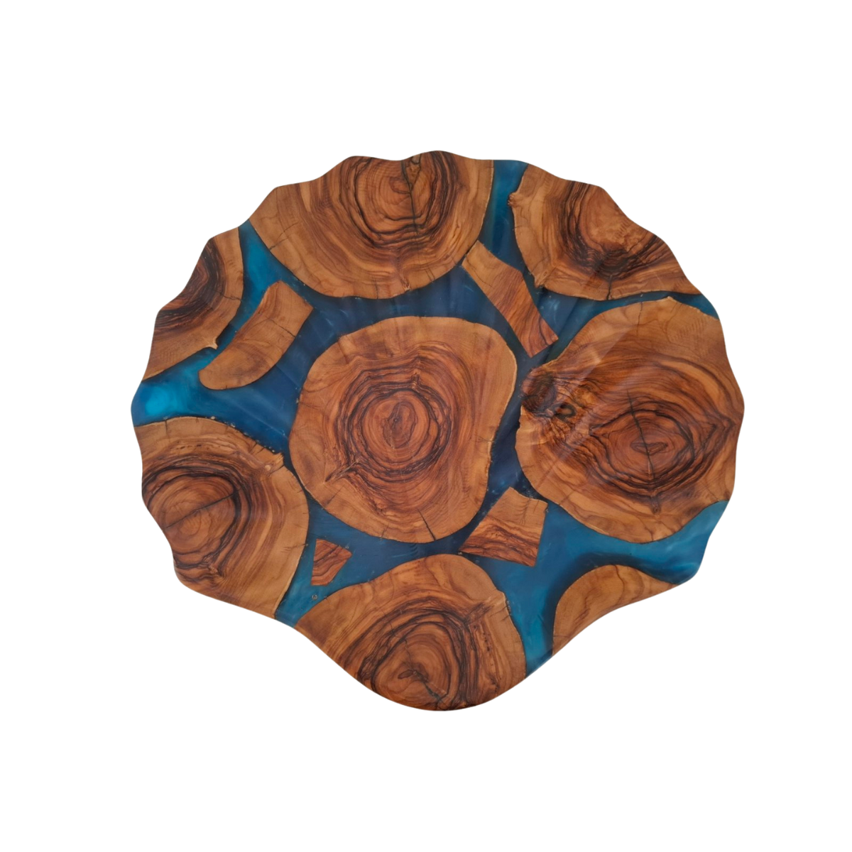 Elegant Blue Pearl Shell Dish for Coastal Home Decor