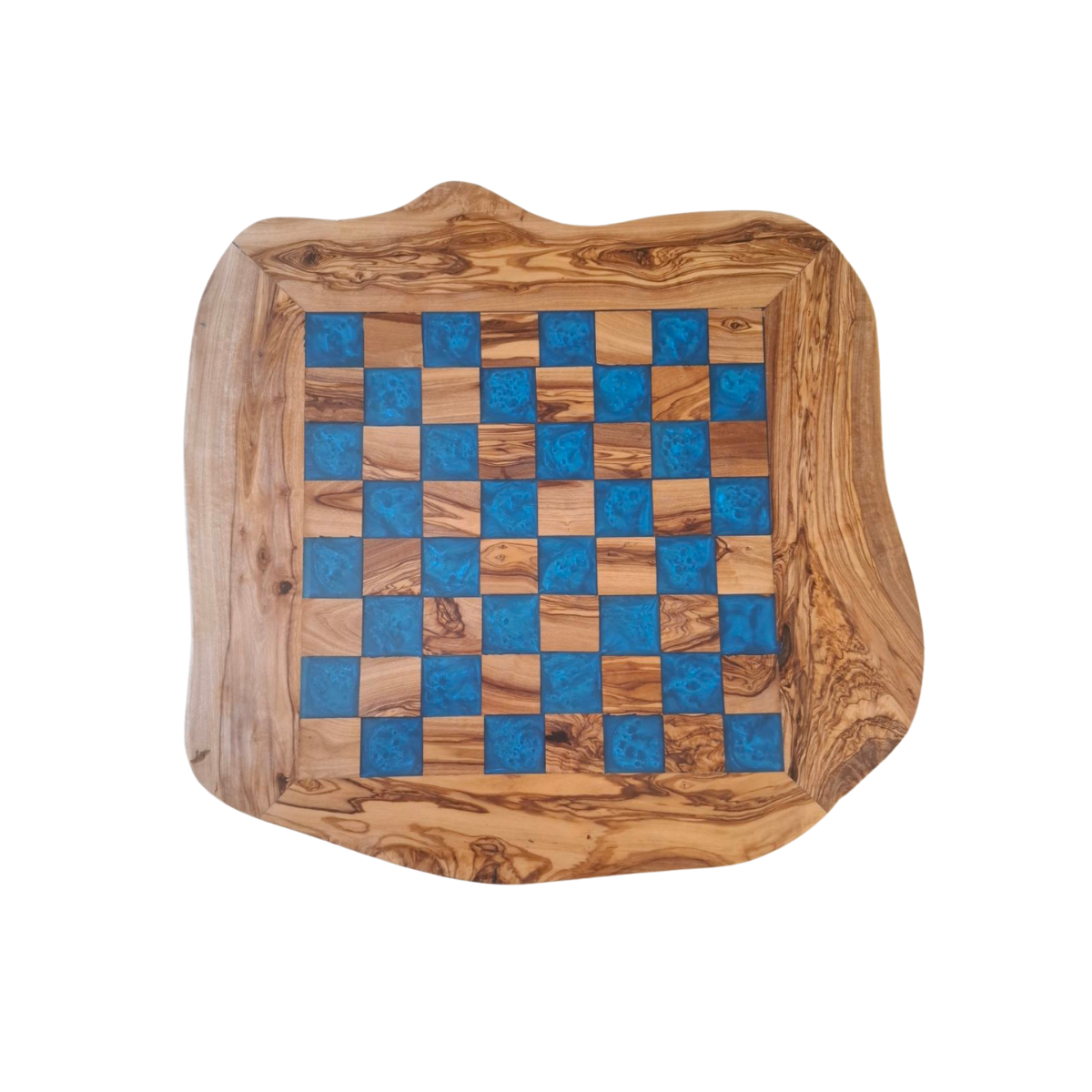 Elegant Blue Pearl Chess Board for Strategic Play and Style